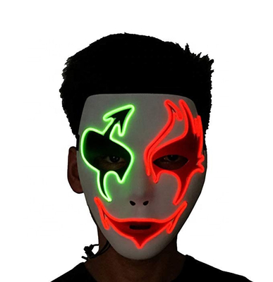 Mascarilla de Halloween LED del horror con espuma dentro de cómodo a llevar
