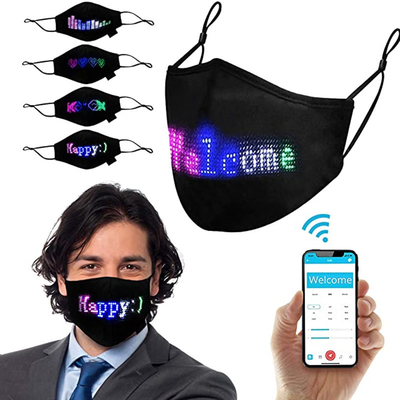 Encienda la mascarilla del partido del delirio para arriba que brilla intensamente LED APP programable