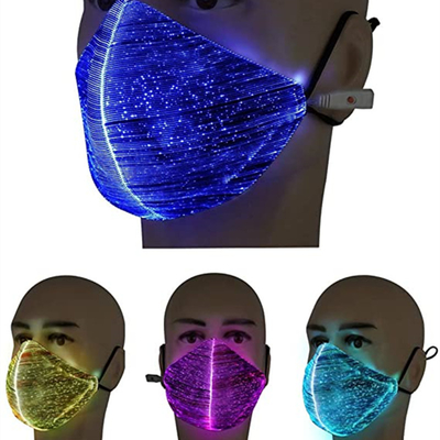 El multicolor luminoso de la mascarilla del delirio del LED enciende para arriba destellar en la noche