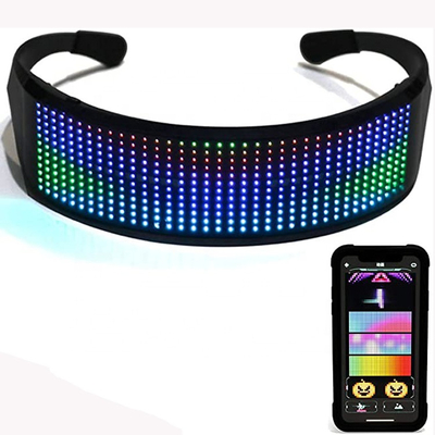 Control recargable adaptable del App de los modelos USB de los vidrios programables del animado LED