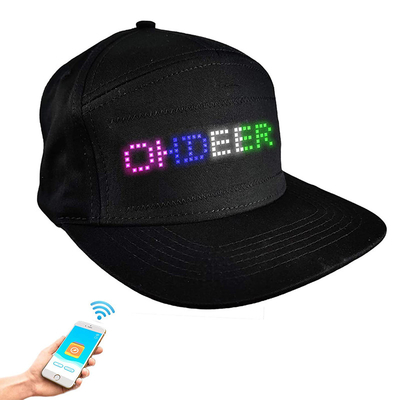 Corregir el sombrero de la pantalla LED con negro recargable del control del App de Bluetooth