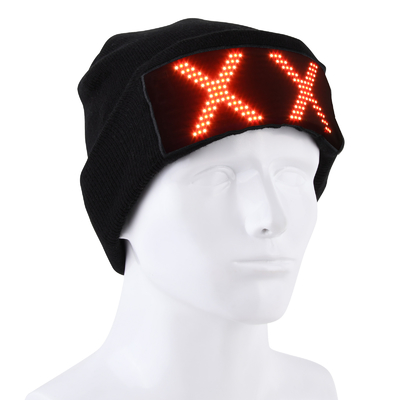 Sombrero de la pantalla LED que enciende a Beanie Cap Bluetooth APP programable