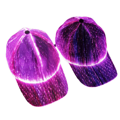 Sombreros luminosos de la gorra de béisbol del LED con carga por USB ligera de 7 colores