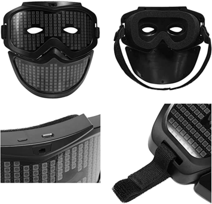 LED programable que enciende la mascarilla USB a la expresión facial de C Charing DIY