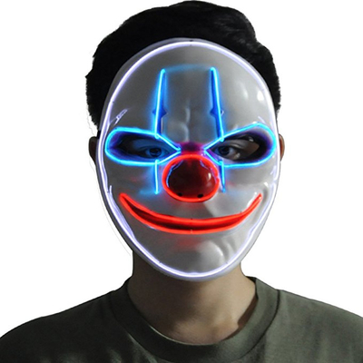 Modos que destellan ajustables de la mascarilla de Scary Halloween LED del payaso 3