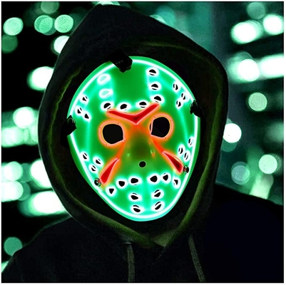 Jason Horror Halloween LED Cosplay la mascarilla para la mascarada
