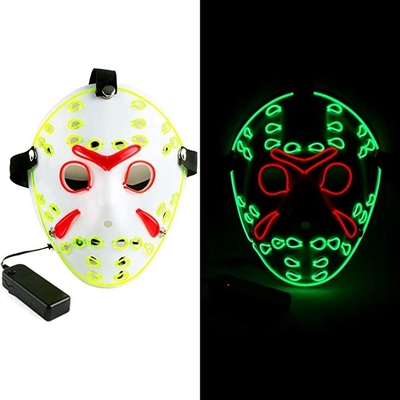 Jason Horror Halloween LED Cosplay la mascarilla para la mascarada
