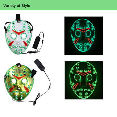 Jason Horror Halloween LED Cosplay la mascarilla para la mascarada