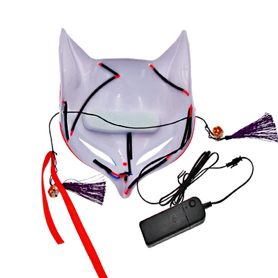 Halloween LED enciende para arriba la máscara del Fox para el animado japonés de los niños de los adultos