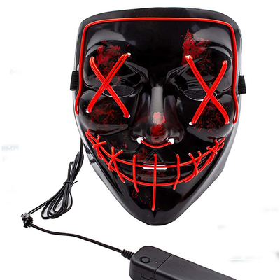 La mascarada enciende para arriba la máscara de la purgación de Halloween luminosa con 10 colores de la diferencia