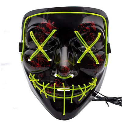 La mascarada enciende para arriba la máscara de la purgación de Halloween luminosa con 10 colores de la diferencia