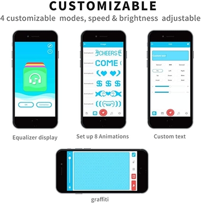 El APP controla la moda adaptable programable de la mascarilla del LED recargable