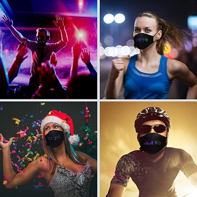 El APP controla la moda adaptable programable de la mascarilla del LED recargable