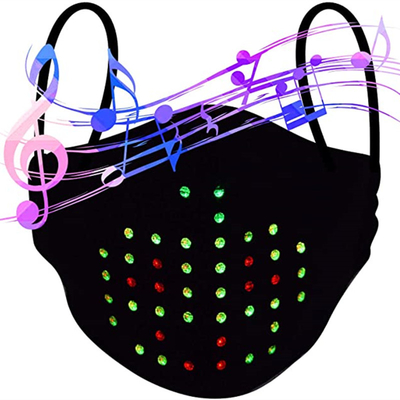 Mascarilla programable elegante activada por voz del LED divertida para el festival del partido
