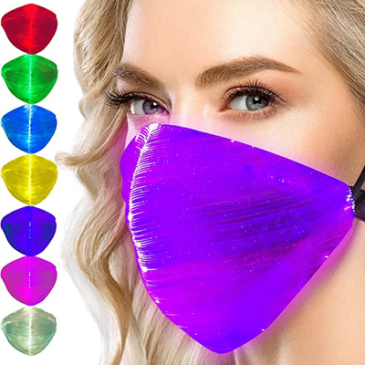 Colores claros programables de la mascarilla de la fibra óptica LED 7 5 modos que destellan