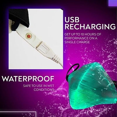 Colores claros programables de la mascarilla de la fibra óptica LED 7 5 modos que destellan