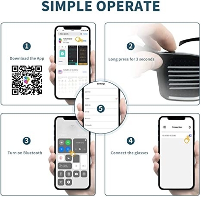 El App de Bluetooth conectó las lentes programables de Smart DIY de los vidrios del LED