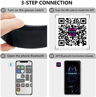 El APP controla idiomas multi del LED de la batería programable de los vidrios 700mAh