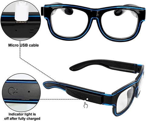 Los vidrios luminosos inalámbricos USB del LED cargan 10 colores de la diferencia