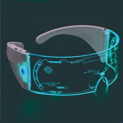 Los vidrios luminosos futuristas del LED 7 colores encienden para arriba el USB recargable para los adultos