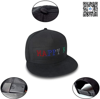 Corregir el sombrero de la pantalla LED con negro recargable del control del App de Bluetooth