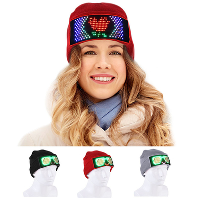 Editable unisex del casquillo de Beanie Hat Bluetooth APP DIY LED Smart de la exhibición