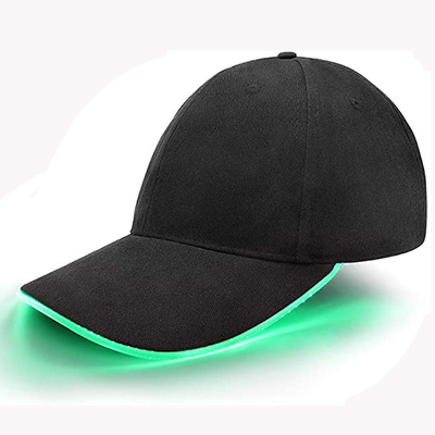 Las gorras de béisbol de destello del resplandor LED encienden para arriba el sombrero para el funcionamiento de Hip Hop