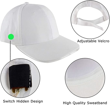 Talla única unisex de las gorras de béisbol ultra brillantes de las luces LED una