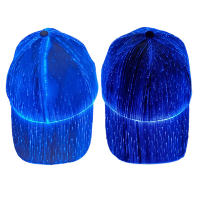 El brillar intensamente luminoso enciende las gorras de béisbol blancas del LED con 7 colores