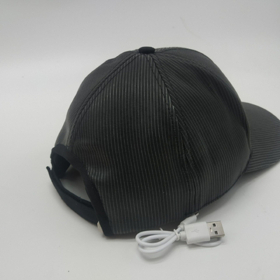 Sombreros luminosos de la gorra de béisbol del LED con carga por USB ligera de 7 colores