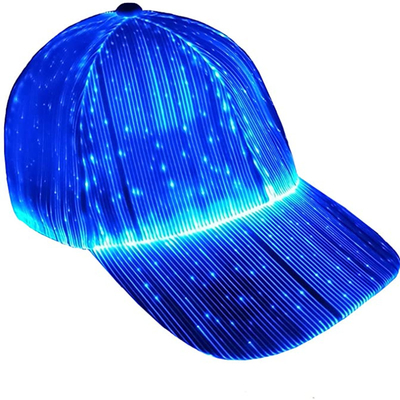 La fibra óptica LED enciende para arriba talla única unisex de los sombreros de béisbol una