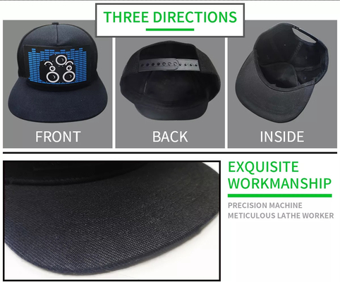 El sonido desmontable de las gorras de béisbol de la pantalla LED activó destellar