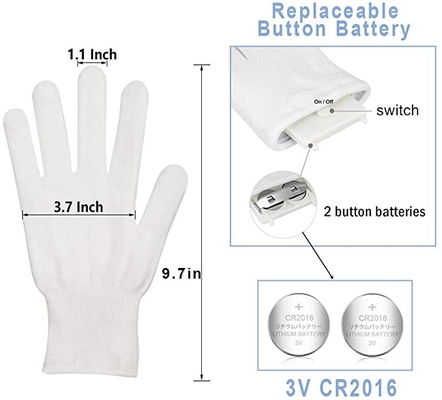 Regalo luminoso del LED de los guantes multicolores de la luz buen para el blanco de los niños