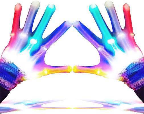 La Navidad del partido iluminó la luz del LED encima de guantes con 5 colores 6 modos