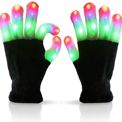 Haga punto la luz encima de luces del finger de los guantes 3 colores 6 modos que destellan para los adultos