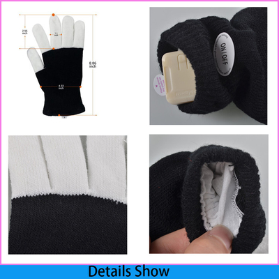 Haga punto la luz encima de luces del finger de los guantes 3 colores 6 modos que destellan para los adultos