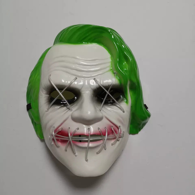 El comodín verde Halloween llevó para arriba la máscara ligera para el partido Cosplay de la mascarada