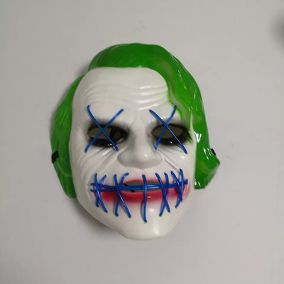 El comodín verde Halloween llevó para arriba la máscara ligera para el partido Cosplay de la mascarada