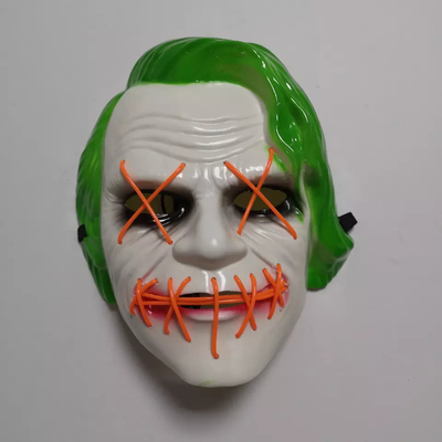 El comodín verde Halloween llevó para arriba la máscara ligera para el partido Cosplay de la mascarada