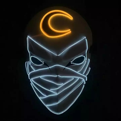 El caballero Halloween Light Up de la luna llevó brillar intensamente material del Pvc de la máscara en oscuridad