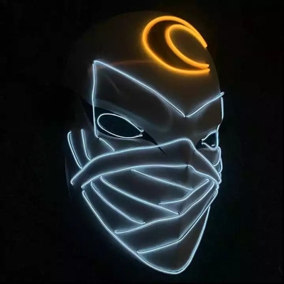 El caballero Halloween Light Up de la luna llevó brillar intensamente material del Pvc de la máscara en oscuridad