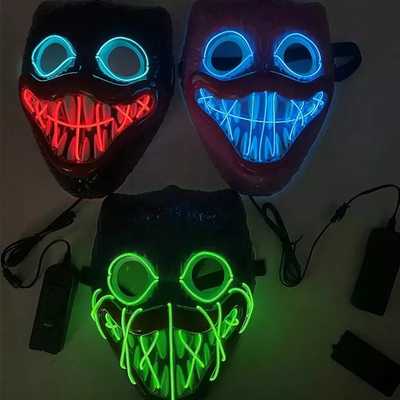 Material del PVC de la mascarilla de Bobby Light Up Halloween LED para el partido de Cosplay