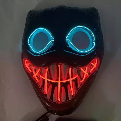Material del PVC de la mascarilla de Bobby Light Up Halloween LED para el partido de Cosplay