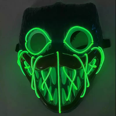 Material del PVC de la mascarilla de Bobby Light Up Halloween LED para el partido de Cosplay