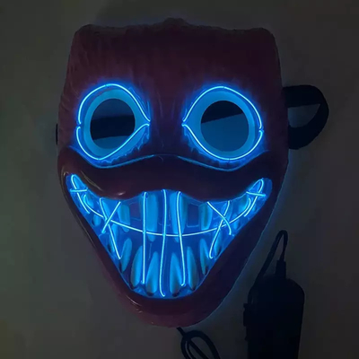 Material del PVC de la mascarilla de Bobby Light Up Halloween LED para el partido de Cosplay