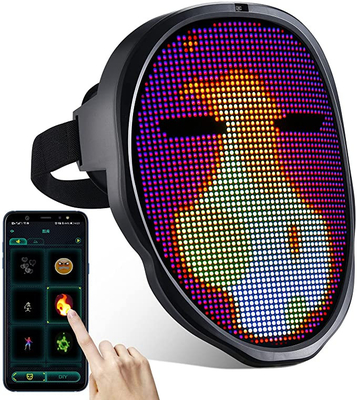 Control plástico DIY del App de la máscara de Bluetooth LED del ABS que corrige la imagen y la foto del texto