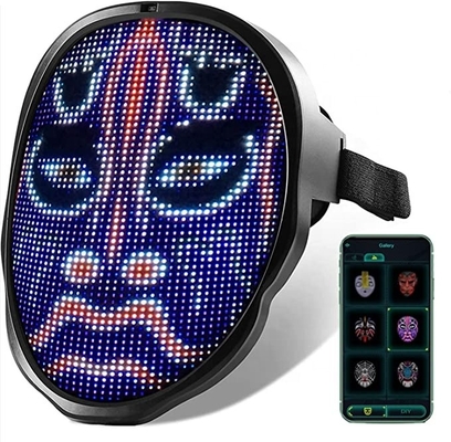 Máscara programable de Bluetooth LED para la mascarada del partido de Cosplay del traje