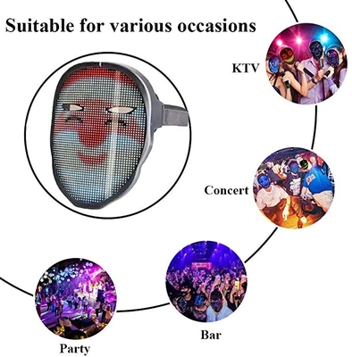 Máscara programable de Bluetooth LED para la mascarada del partido de Cosplay del traje