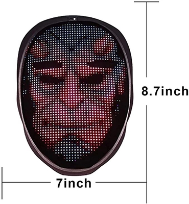 Máscara programable de Bluetooth LED para la mascarada del partido de Cosplay del traje