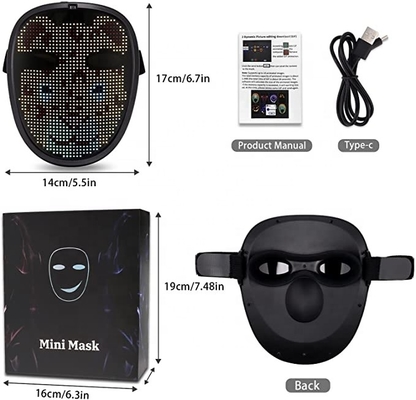 Máscara cambiante explosiva de la cara llena de Tiktok LED para los niños USB recargables